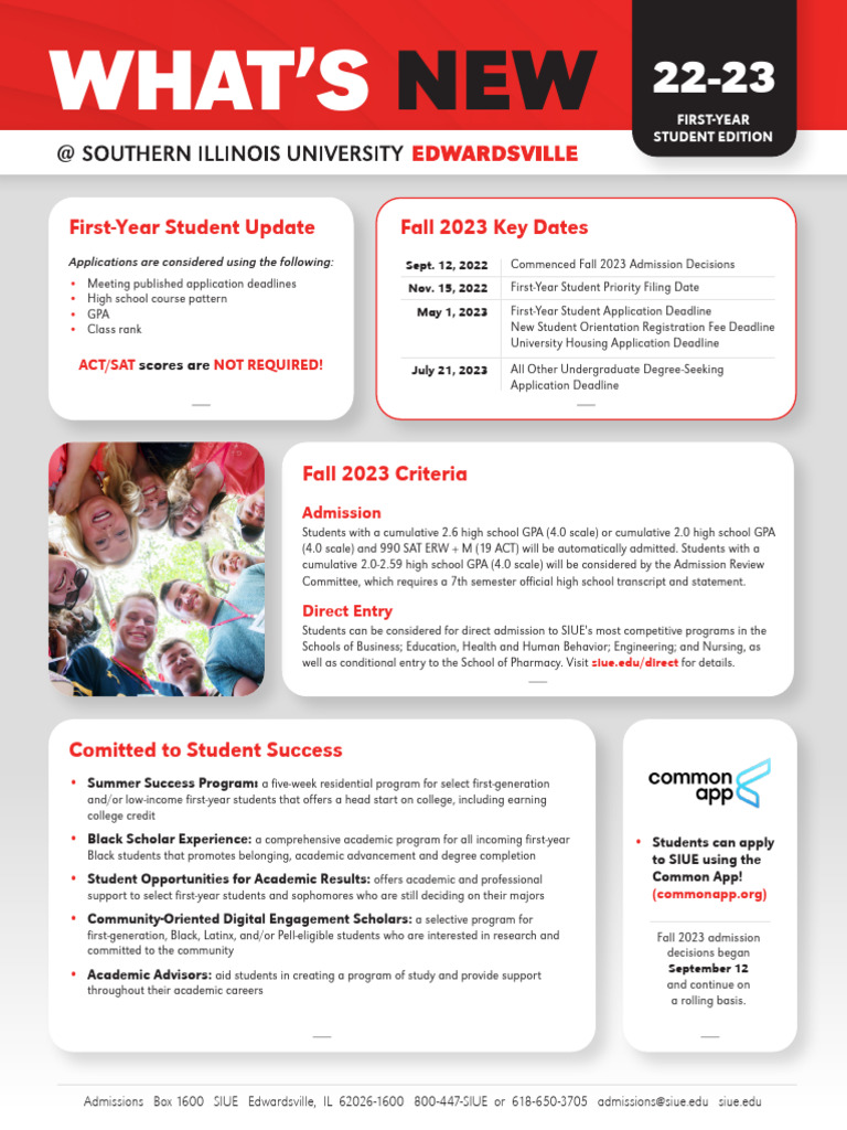 SIUE-2022 | PDF | University And College Admission | Academic Degree