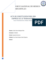 Acta de Constitución de La Comisión de Seguridad e Higiene de Una Empresa Con 10 Trabajadores.