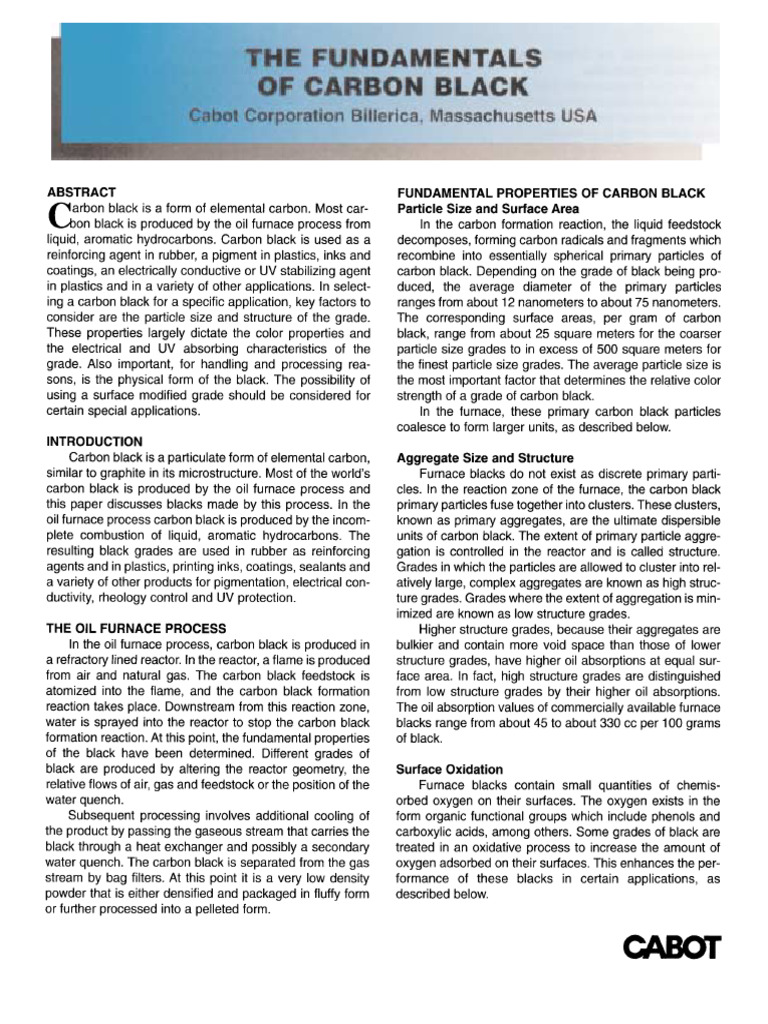 Fundamentals of Carbon Black | PDF