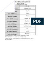 STD Xi Annual Assessment Timetable