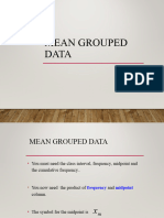 Mean Grouped of Data