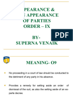 Appearance & Non-Appearance of Parties