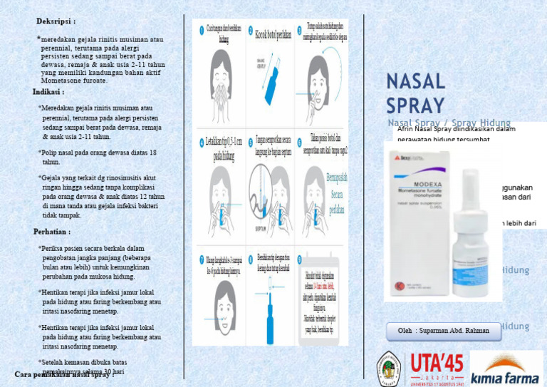 Panduan Penggunaan Modexa Nasal Spray | PDF