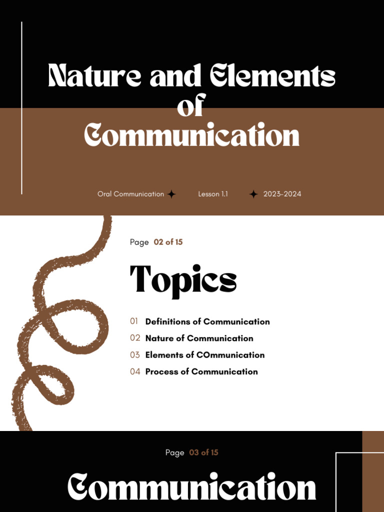 Oral Communication - Lesson 1.1 | PDF | Communication | Information