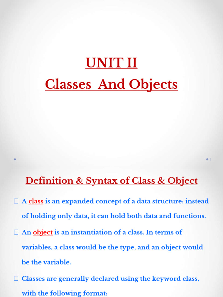 Object Oriented Programming | PDF | Class (Computer Programming ...