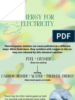 Energy for electricity presentation