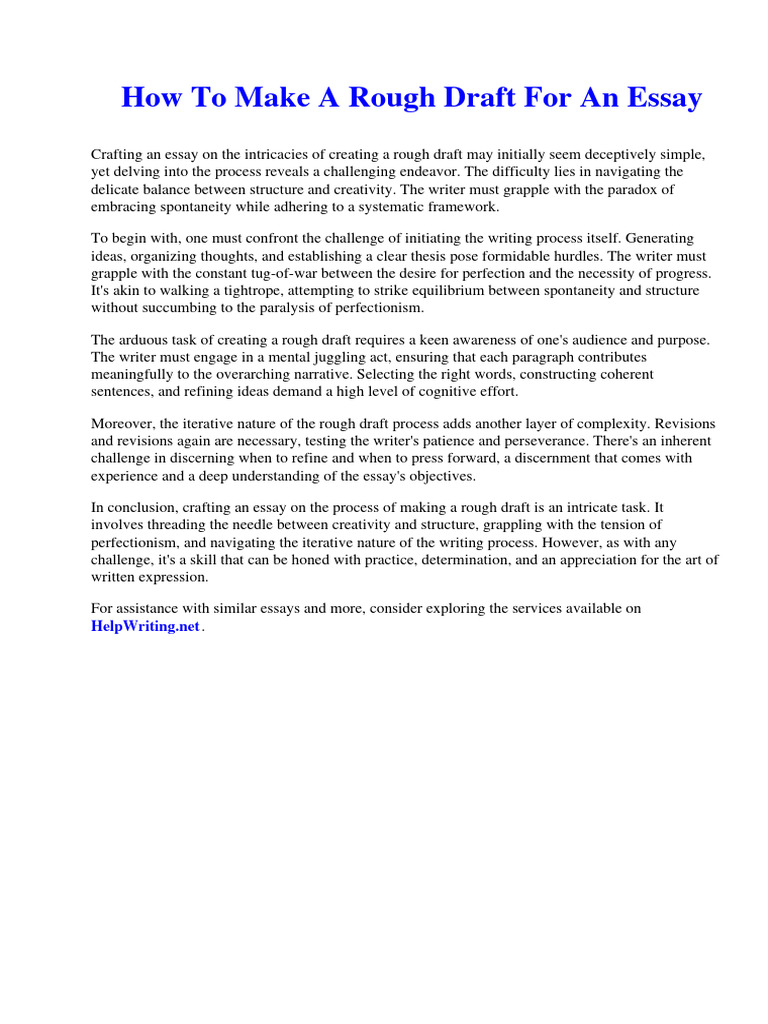 How To Make A Rough Draft For An Essay | PDF | Sicilian Mafia | Crime ...