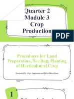 Procedures For Land Preparation, Seeding, Planting of Horticultural Crop