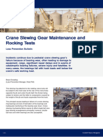 Crane Slewing Gear Maintenance and Rocking Tests