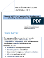 The Role of ICT in Key Sectors of The Development of Society. Standards in The Field of ICT