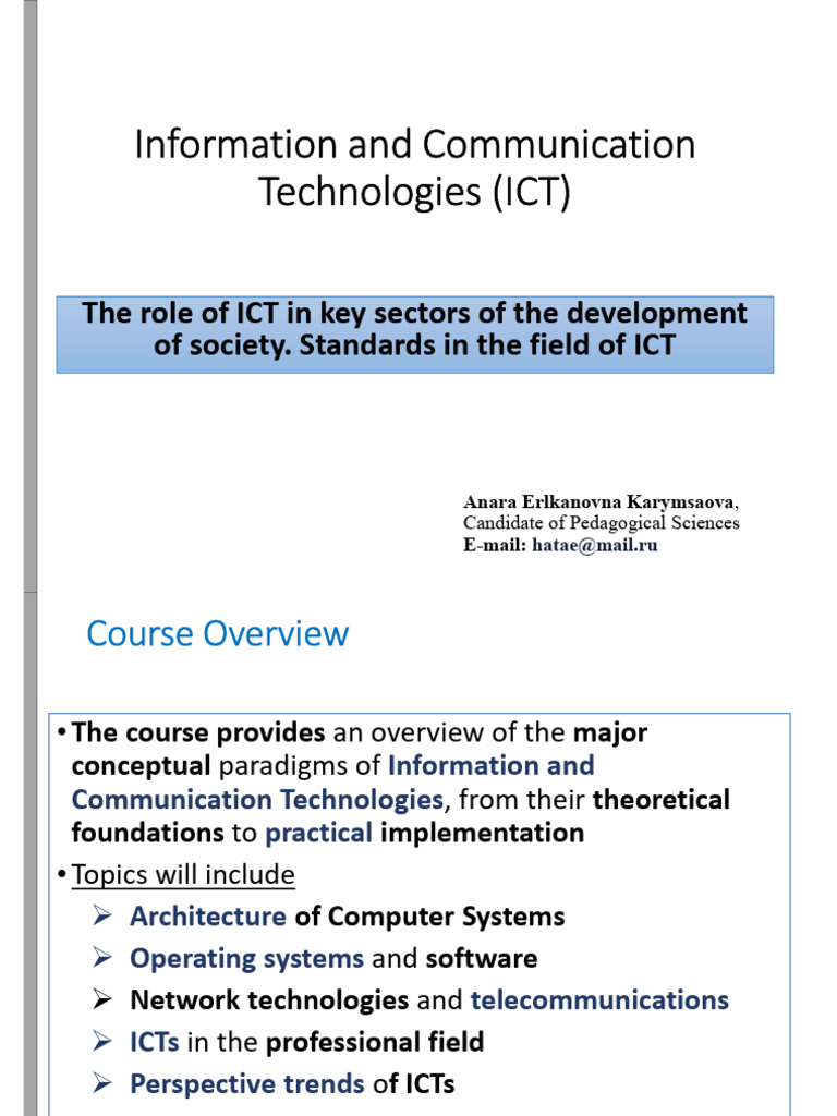 Role of ICT in Key Development Sectors | PDF | Cloud Computing ...