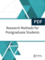 Research Methods For Postgraduate Students