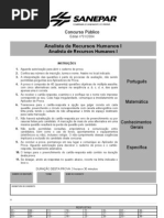 Prova Da Sanepar Da NC UFPR