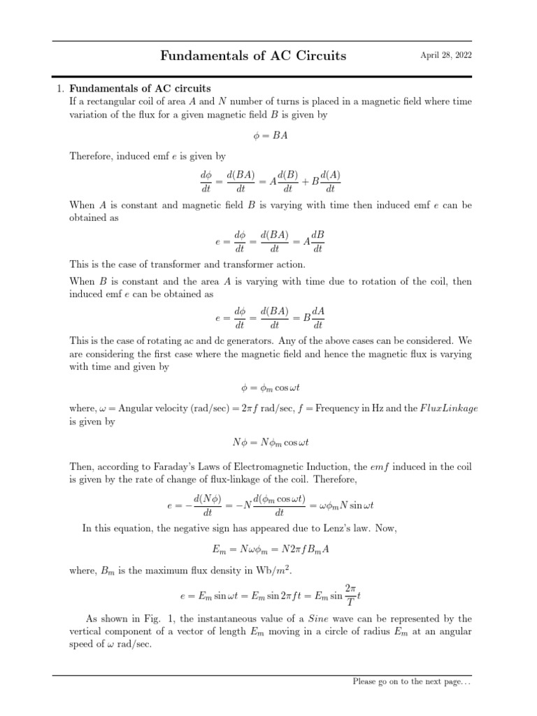 AC Circuits Fundamentals Explained | PDF
