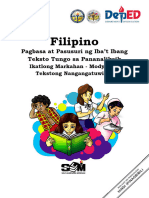 Filipino: Pagbasa at Pasusuri NG Iba't Ibang Teksto Tungo Sa Pananaliksik