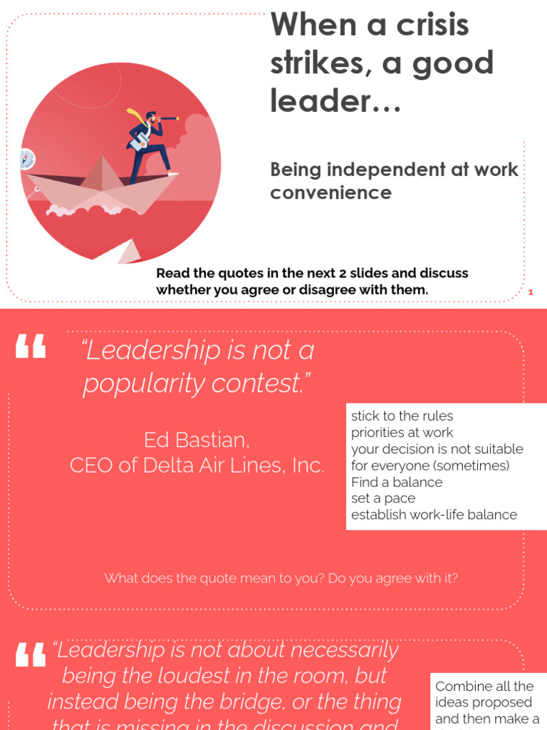 Leadership Insights During a Crisis | PDF | Leadership