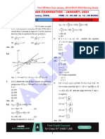 Final Jee-Main Examination - January, 2024: Mathematics Test Paper With Solution