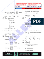 Final Jee-Main Examination - January, 2024: Mathematics Test Paper With Solution