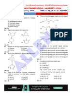 Final Jee-Main Examination - January, 2024: Chemistry Test Paper With Answer