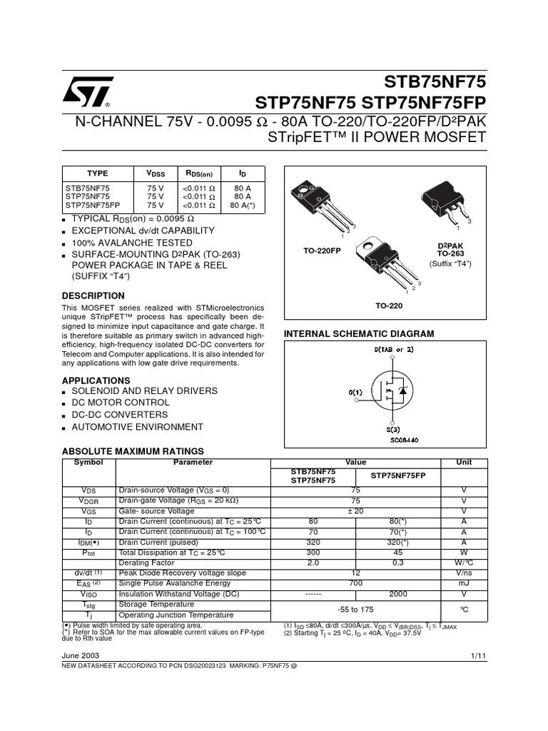 STB 75 NF 75 | PDF | Electrical Components | Digital Electronics