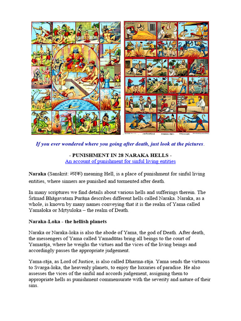 Naraka Hells | PDF | Hell | Religious Belief And Doctrine