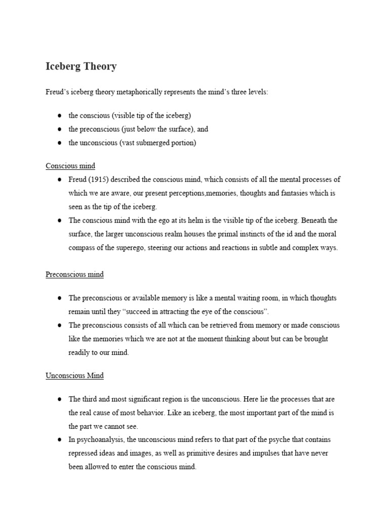 Iceberg Theory | PDF