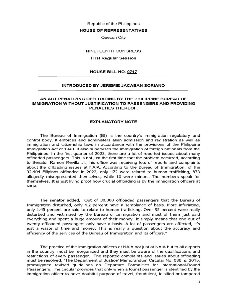 Philippine Anti-Offloading Act 2023 | PDF | Human Trafficking | Immigration
