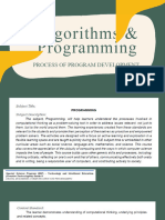 Algorithms and PROGRAMMING