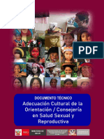 Documento Técnico Adecuación Cultural de La Orientación Consejería en Salud Sexual y Reproductiva