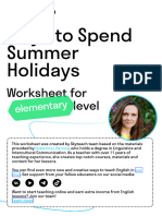 Ways To Spend Summer Holidays