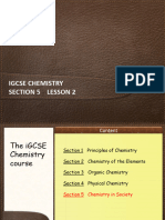 IGCSE Chemistry Section 5 Lesson 2