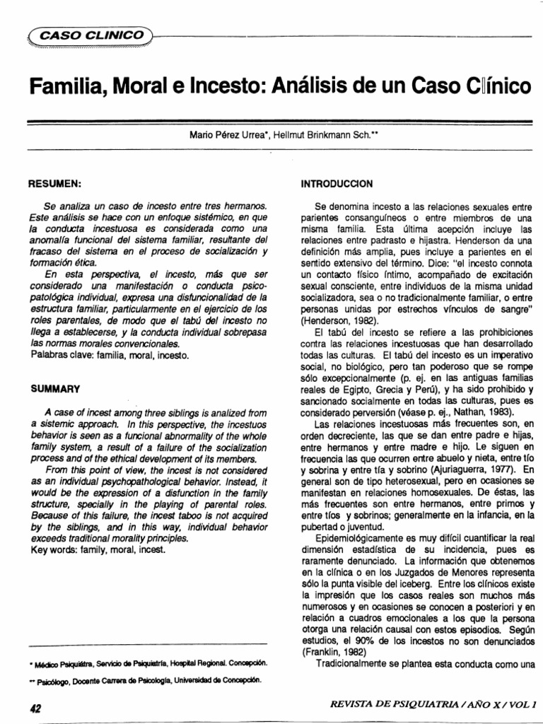 93 1 007 familia moral e incesto analisis de un caso clinico