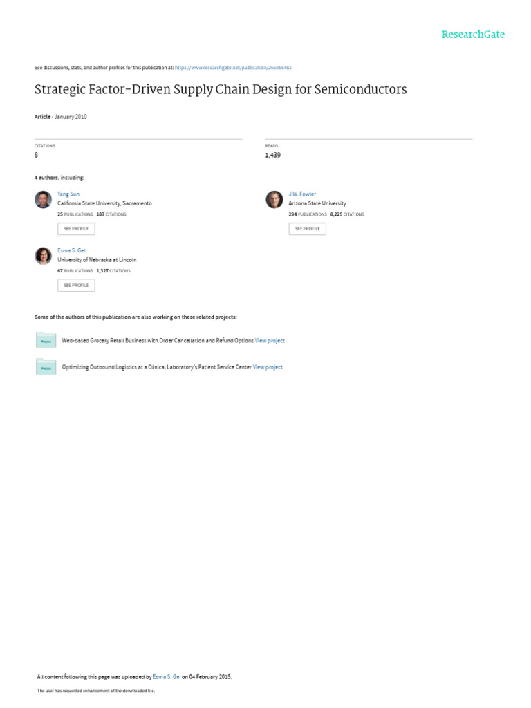 Strategic Factor-Driven Supply Chain Design For Se | PDF | Supply Chain ...