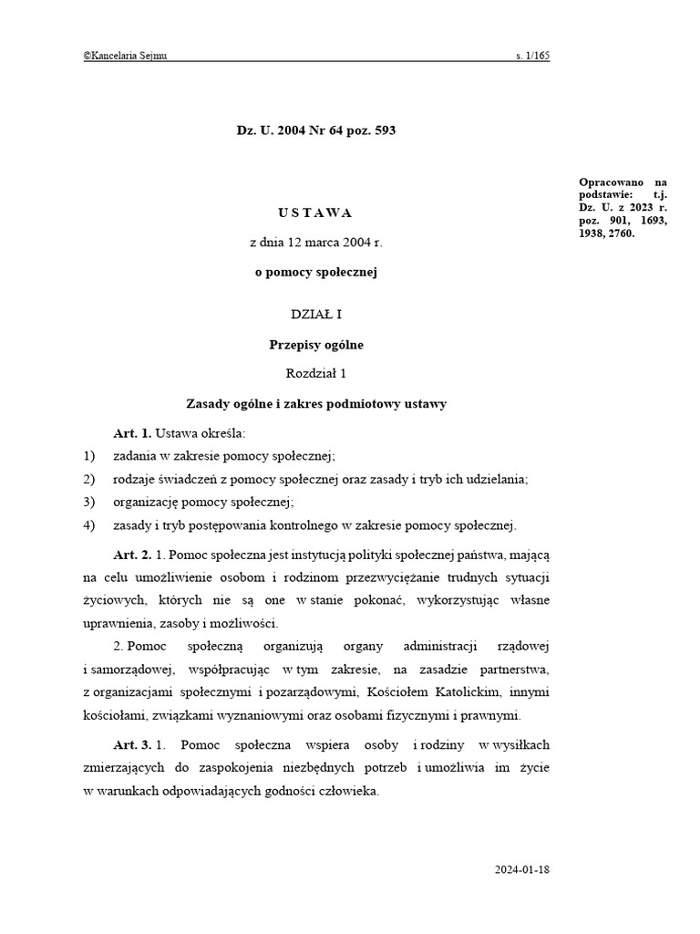 ustawa z dnia 13 czerwca 2003 r o zatrudnieniu socjalnym