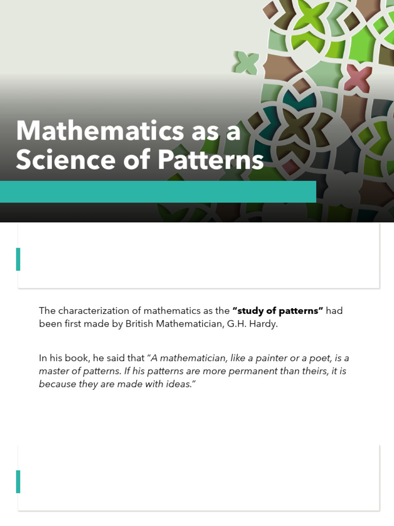 Mathematics: The Science of Patterns | PDF