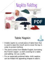 Table Napkin Folding