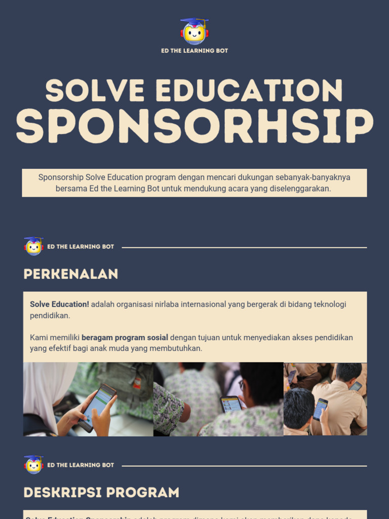 Sponsorship Program Solve Education | PDF