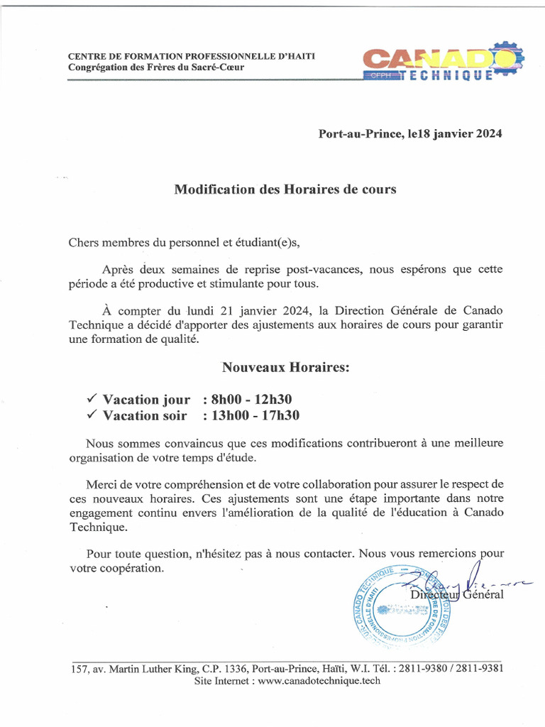 Note Du CFPH 18 Janv | PDF