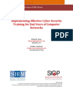 Implementing Effective Cyber Security Training For End Users of Computer Networks