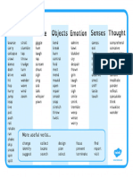 T S 170 Verb Word Mat Dyslexia