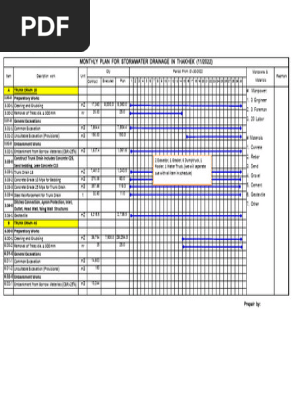Monthly Schedule