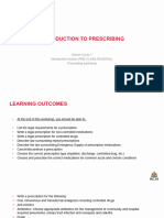 SC1 Prescribing Day 1 Mandatory Pre-Class Lecture-Introduction To Prescribing