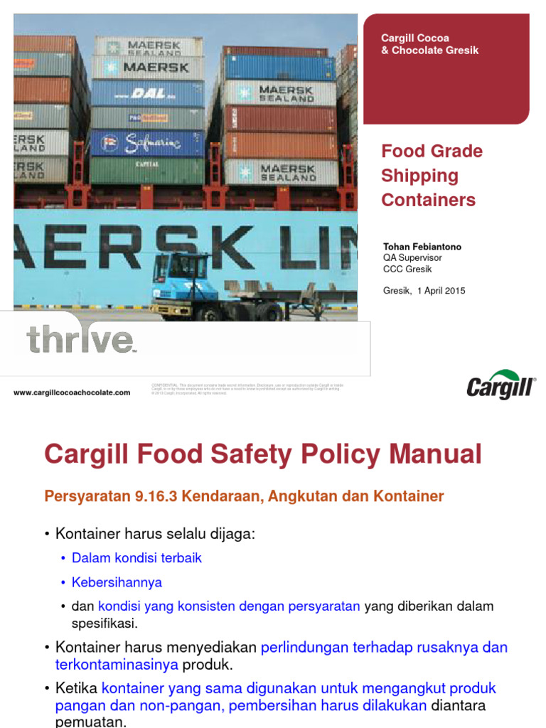 Food Grade Shipping Containers PDF