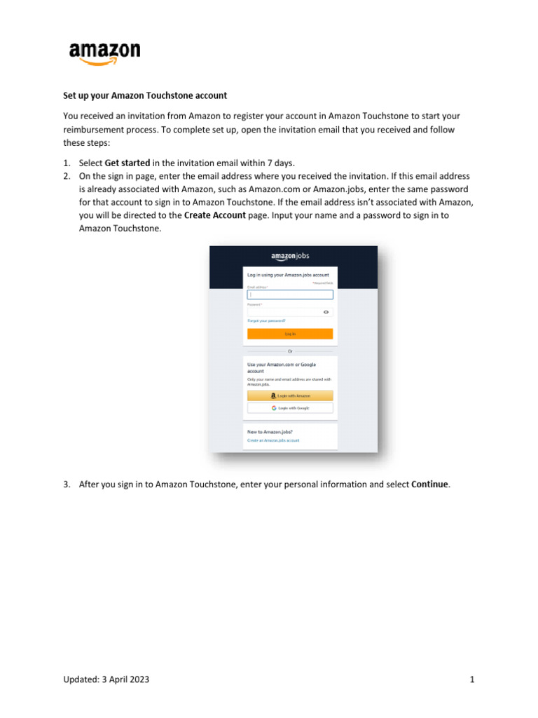 Amazon Touchstone Setup | PDF | Career & Growth | Business