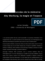 Artigo Aby Warburg - Julien Zanetta - Memoire