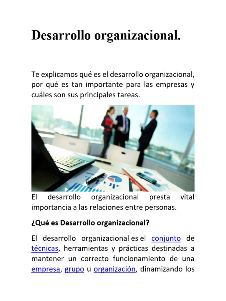 El Concepto Del DO, Desarrollo Organizacional | PDF | Business