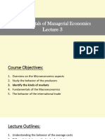 Managerial Economics - Lecture 3