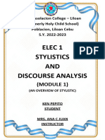 Elec 1 Stylistics and Discourse Analysis Module 1