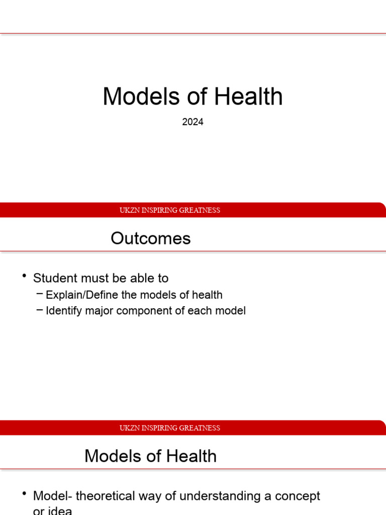 Models of Health | PDF | Psychological Concepts | Medicine