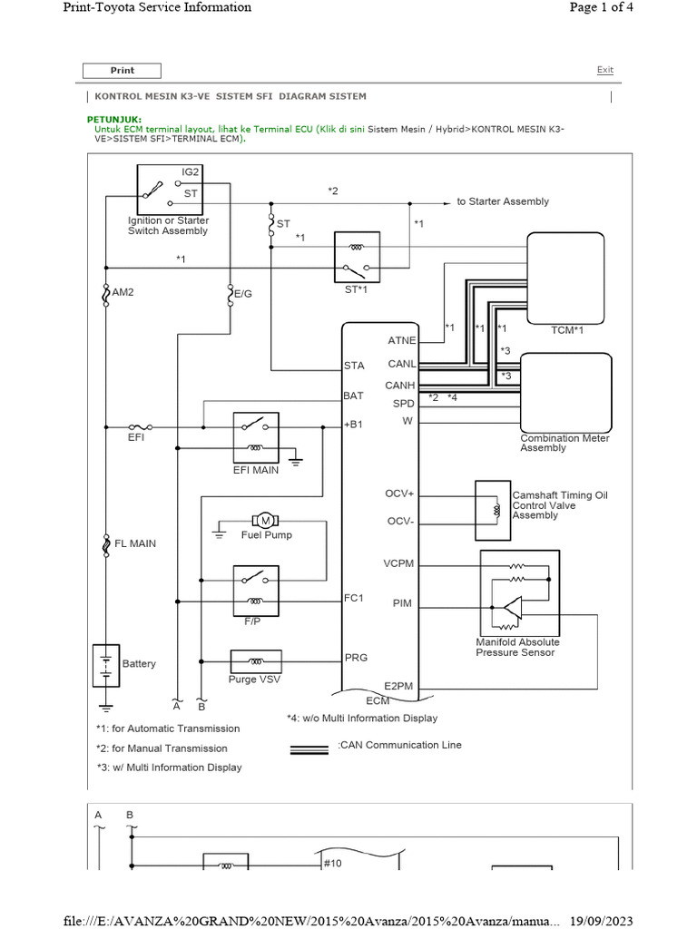 Engine K3ve Diagram | PDF | Fuel Injection | Ignition System
